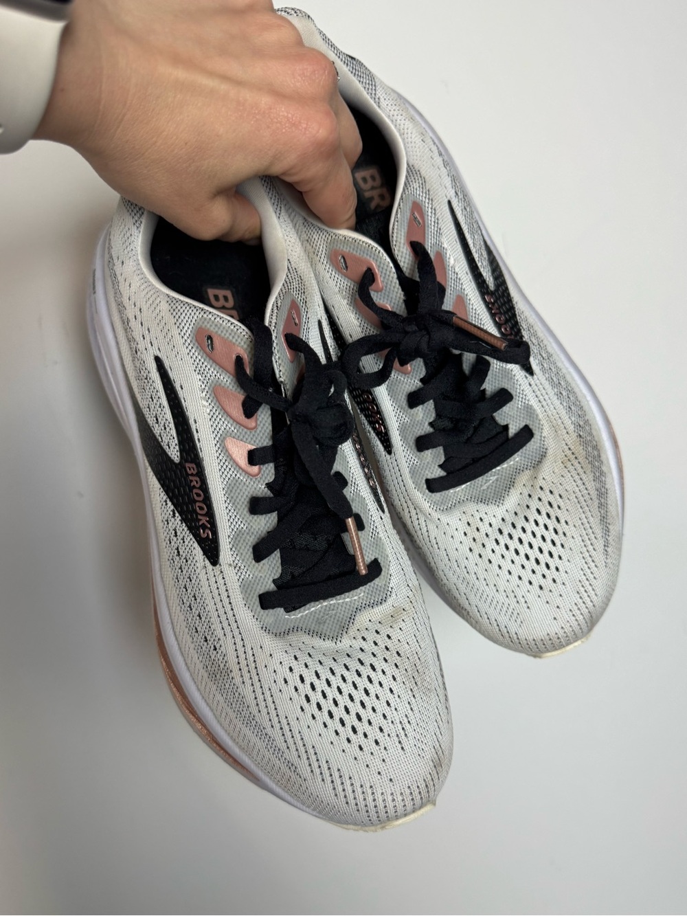 Brooks Ghost 17 Womens Running Shoes Size 9 White Rose Gold Sneakers - Picture 3 of 11